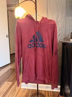 red adidas hoodie XL